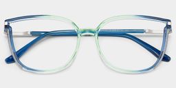 Rodz Blue-Green Square Glasses1