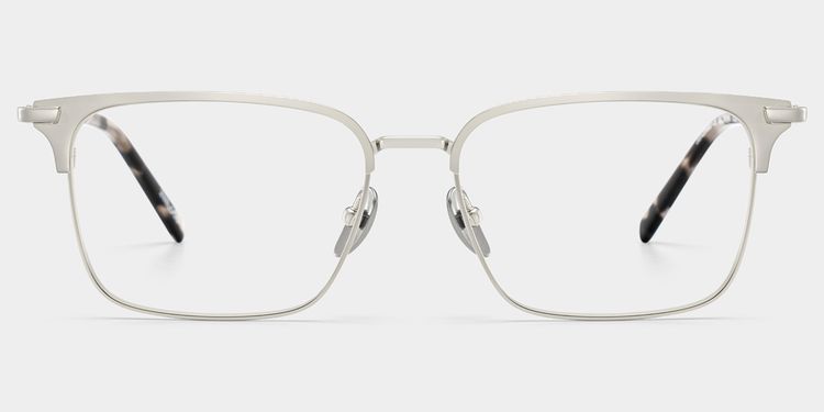 Maxwell Silver Browline Glasses