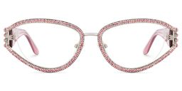 Star Pink Cat eye Glasses1