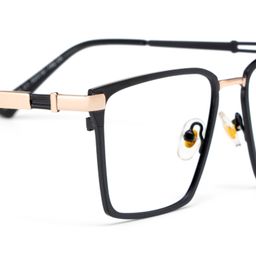 Finn Black Rectangle Glasses4