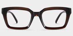 Marley Brown Rectangle Glasses0