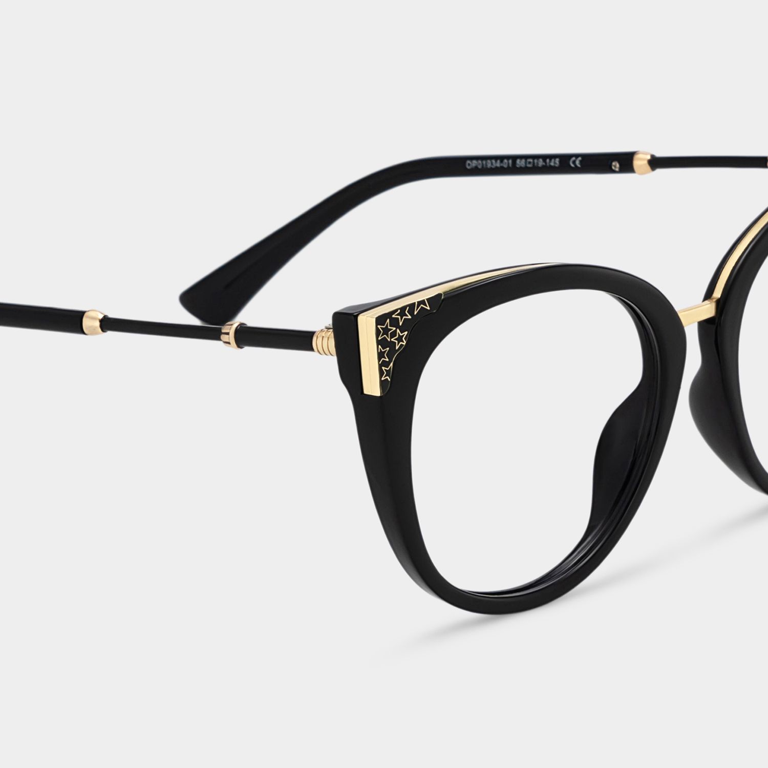 Dalton Cat Eye Black Glasses | ZEELOOL UK4