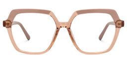 Norah Beige Geometric Glasses1