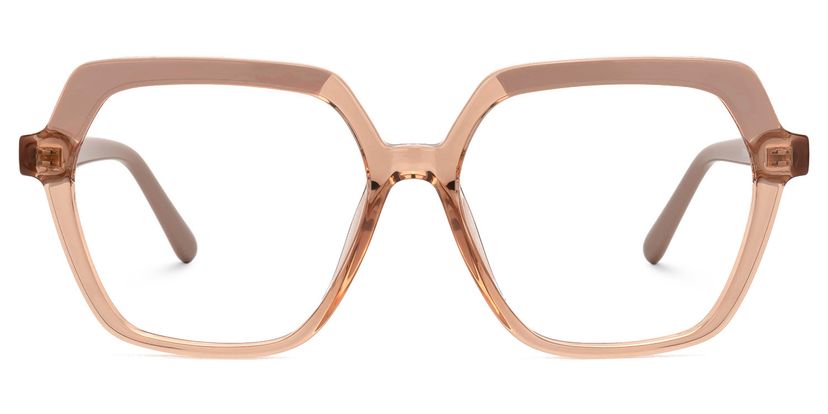 Norah Beige Geometric Glasses