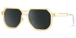 Hype Gold Geometric Sunglasses3
