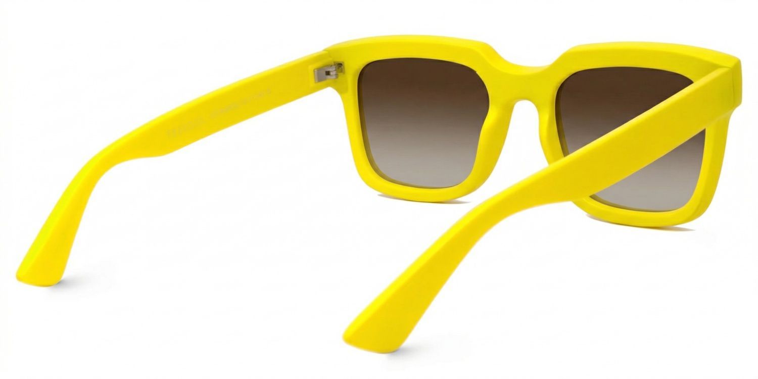 Liizbeett Tr90 Yellow Square Frame Sunglasses | ZEELOOL UK3