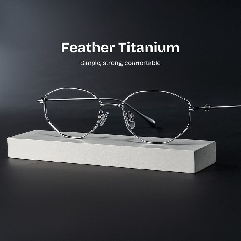 Everett Silver Geometric Glasses