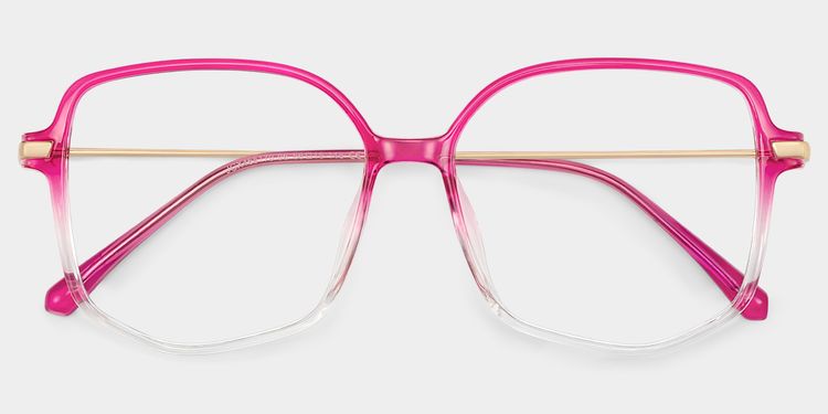 Payton Bright-Pink Geometric Glasses