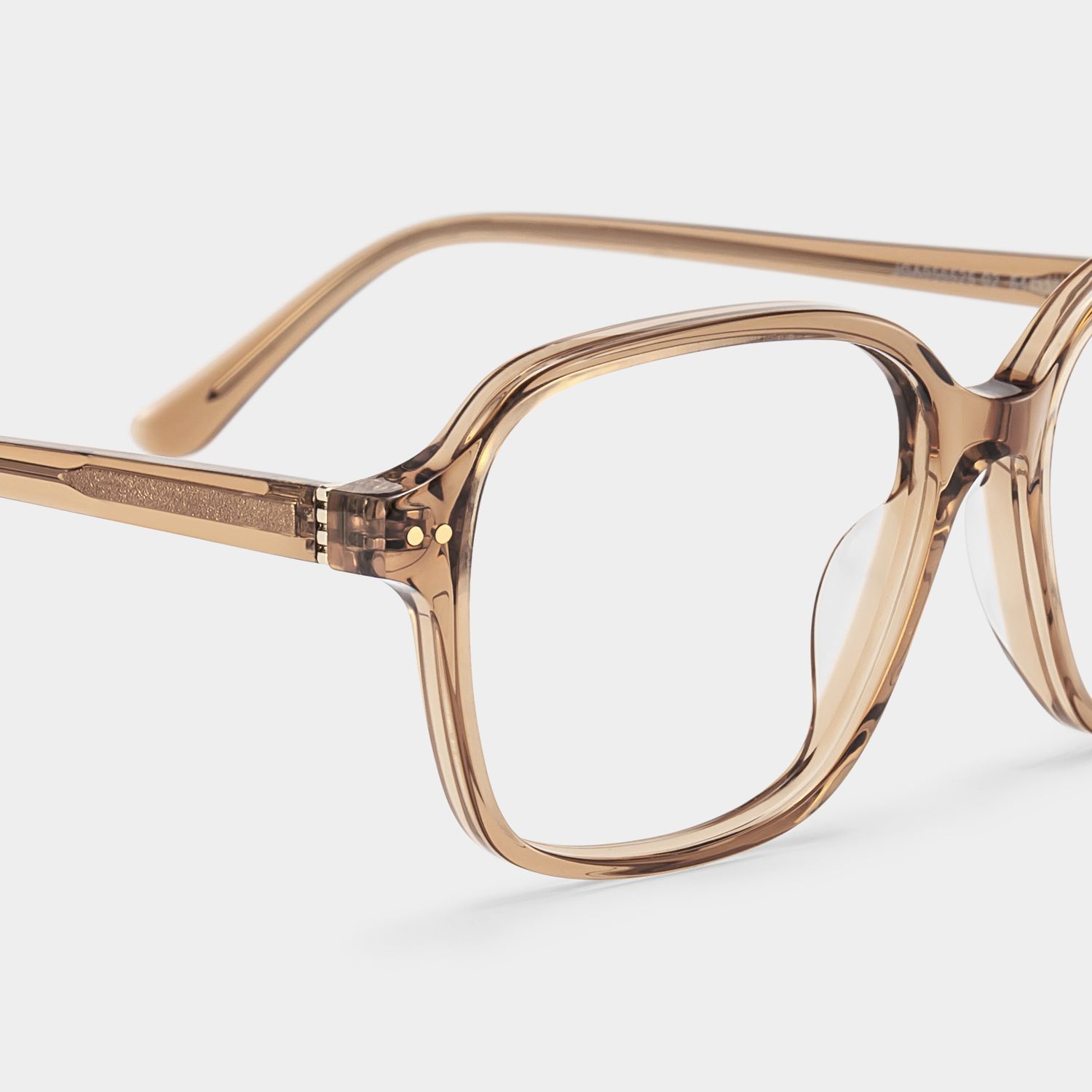 Clementine Light Brown Square Glasses for Women | ZEELOOL4