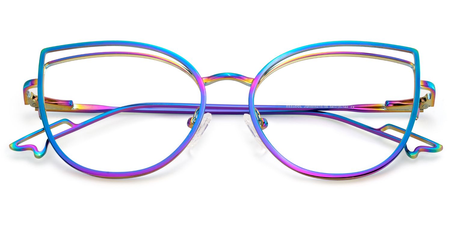 Spivey Cateye Metal Full Frame Eyeglasses | ZEELOOL UK2