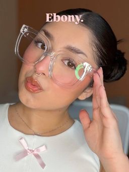 Ebony Clear Square Glasses10