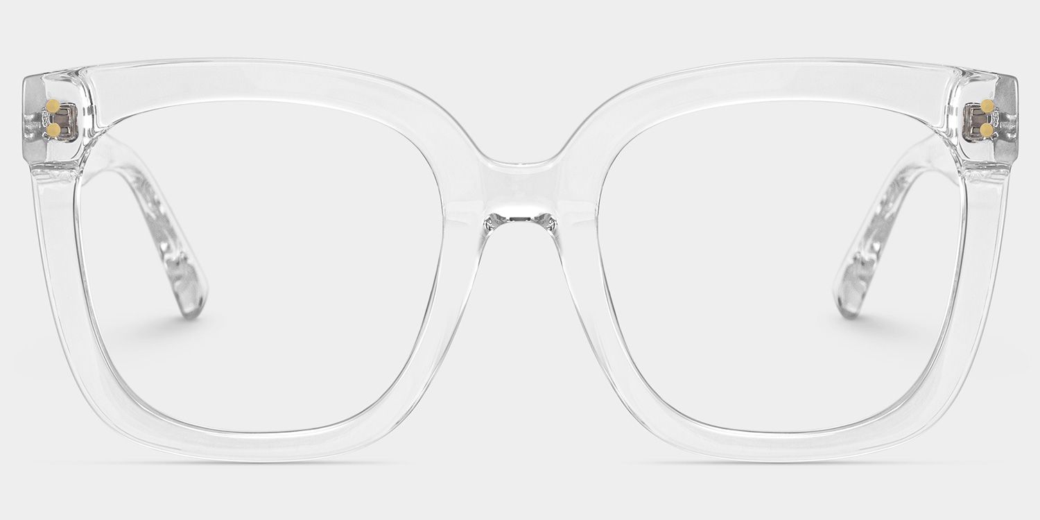 Ebony Square Clear Clear Frame Glasses | Zeelool2