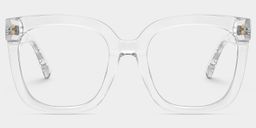 Ebony Clear Square Glasses2