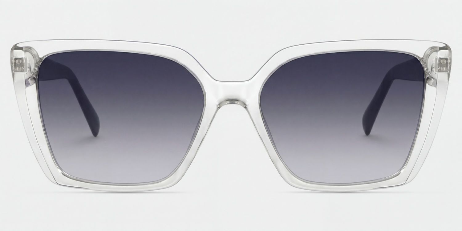 Emery Clear Square Polarized Sunglasses for Driving | ZEELOOL UK0