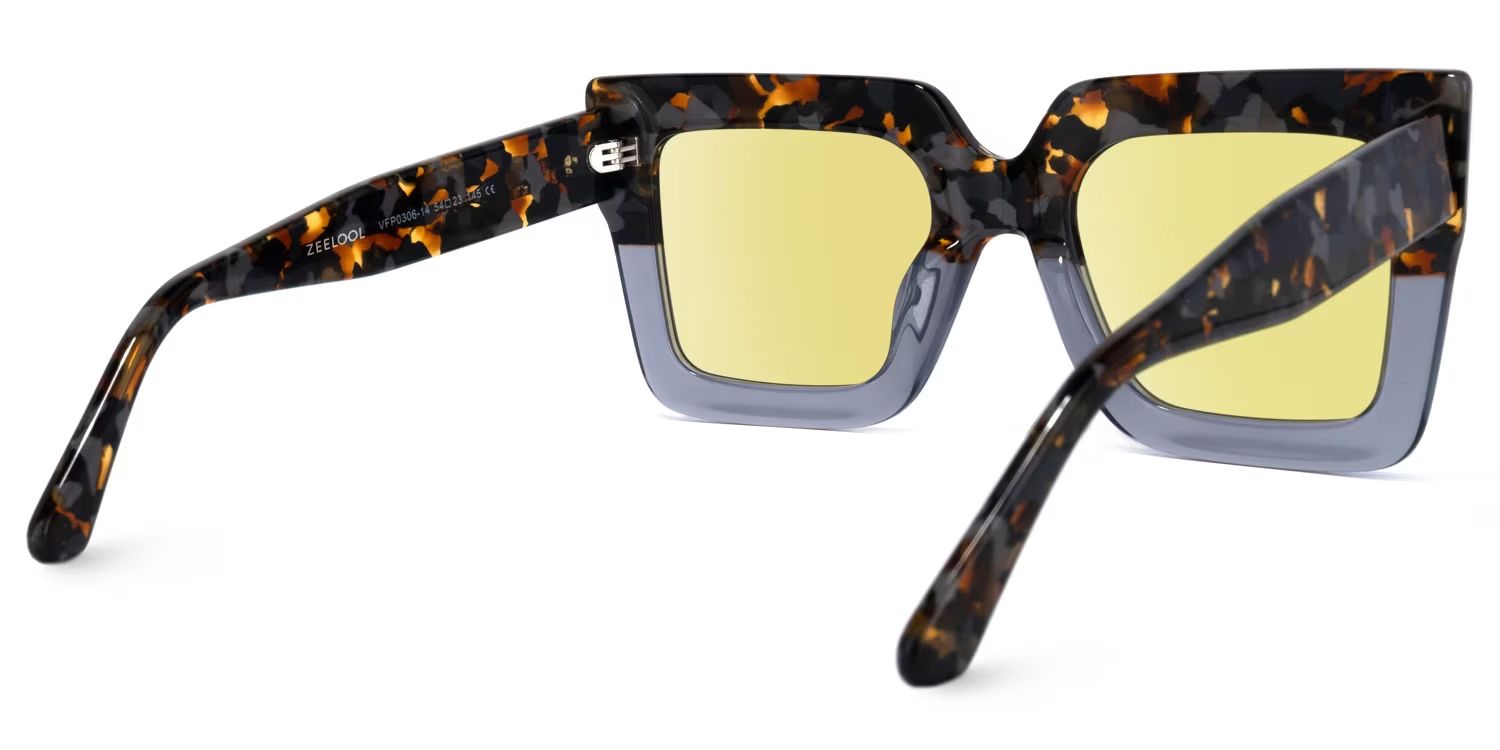 Brandon Square Gray Sunglasses for Women & Men | ZEELOOL UK3
