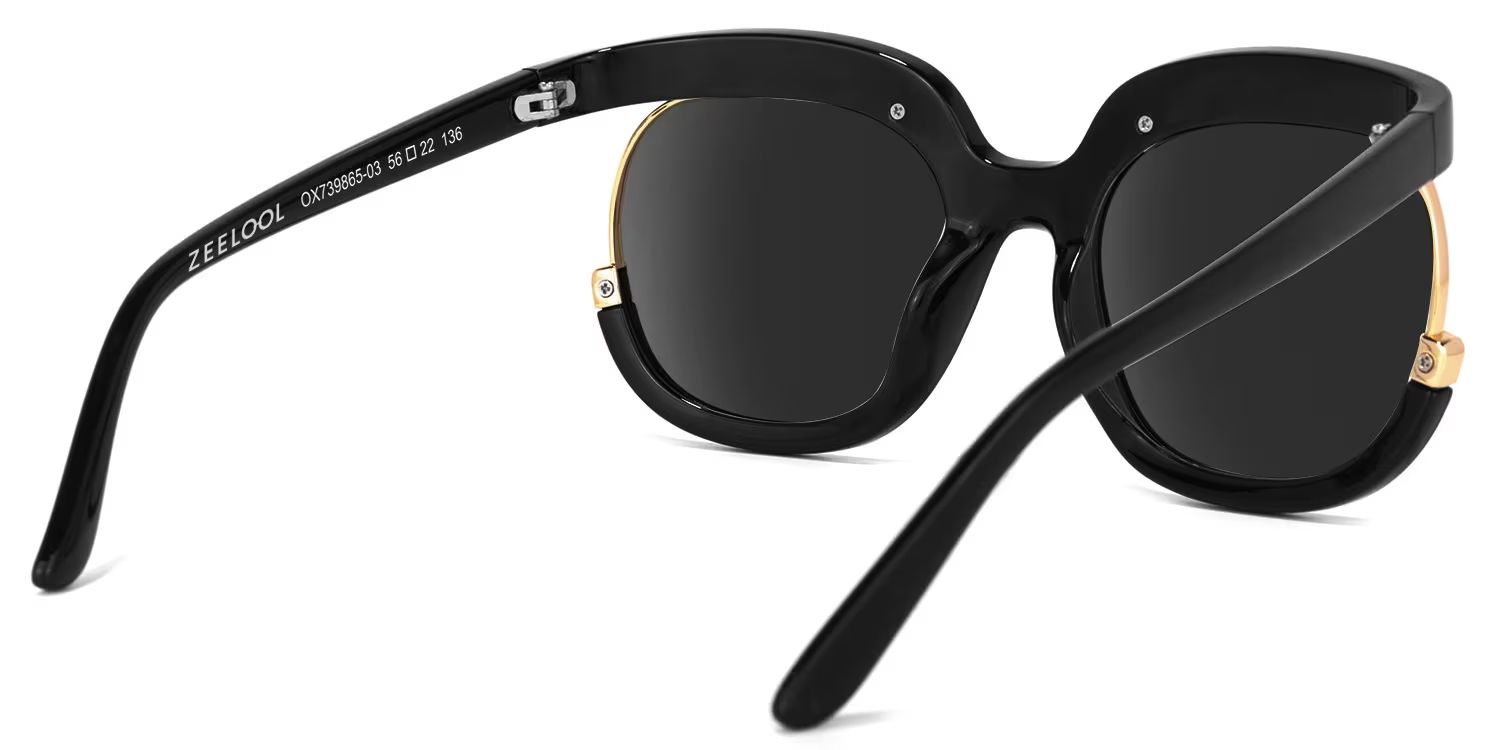 Darice Round Sunglasses with Mixed Black Frames | ZEELOOL CA3