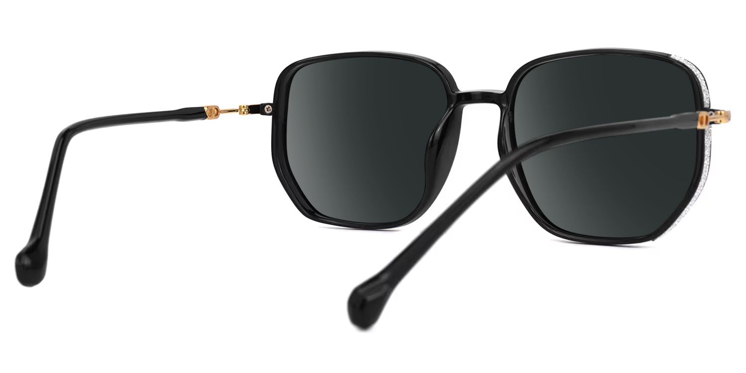 Joana Geometric Black Full Rim Sunglasses | ZEELOOL UK3
