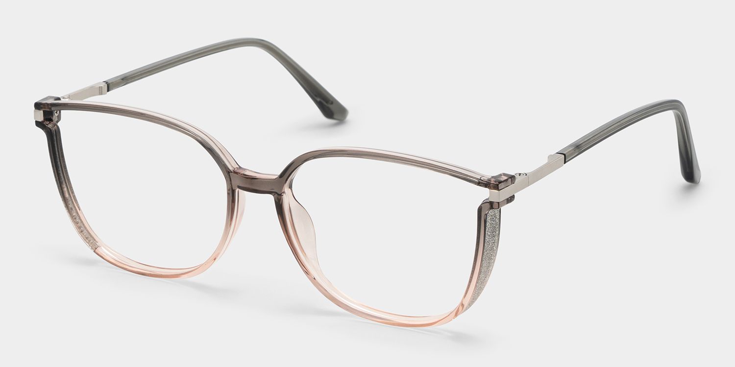 Rodz Square Gray-Pink Eyeglasses and Glasses Frames2