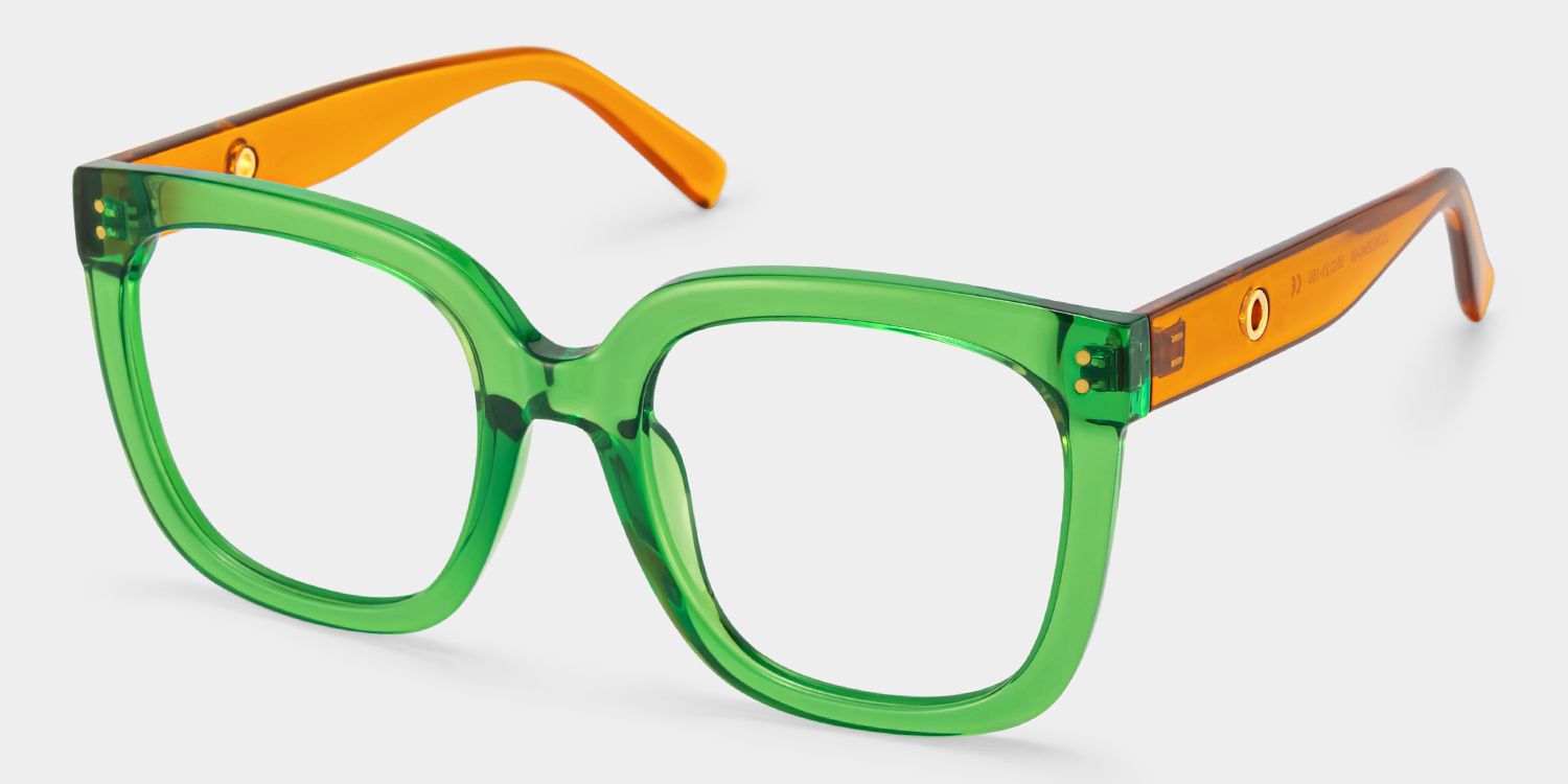 TR90 Ebony Eyeglasses, Ebony Square Glasses -Zeelool Glasses2