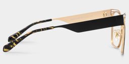 Dacarine Black Gold Square Glasses4