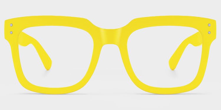 Liizbeett Yellow Square Glasses