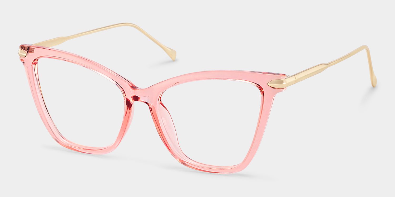 Hilary Butterfly Light Pink Transparent Eyeglasses2