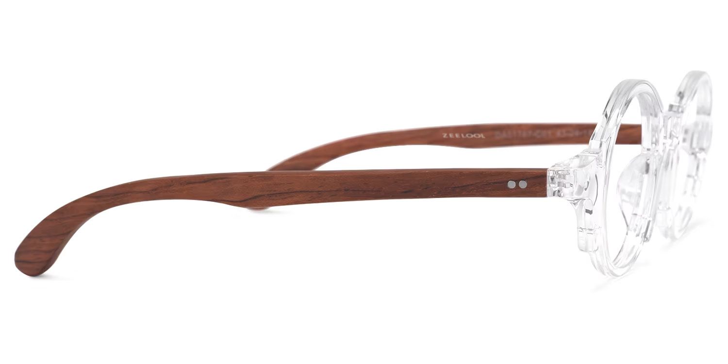 Charlie Round Clear Frame Glasses | ZEELOOL UK2