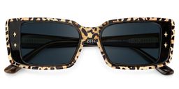 Gleam Leopard Rectangle Sunglasses1