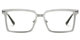 Sharma Silver Rectangle Glasses0