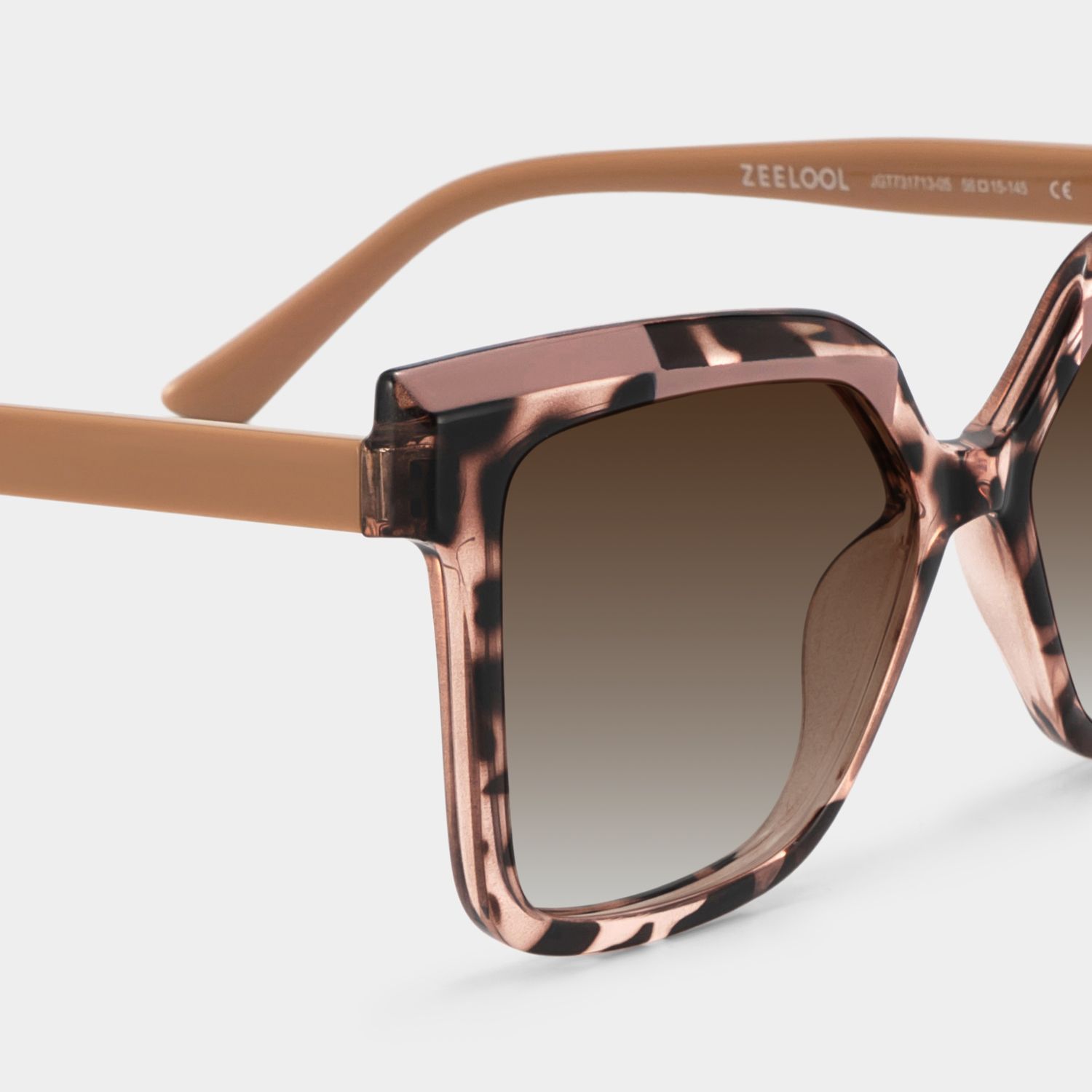 Eboney Square Tortoise Full Rim Sunglasses | ZEELOOL UK4