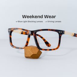 Emerson Tortoise Rectangle Glasses0