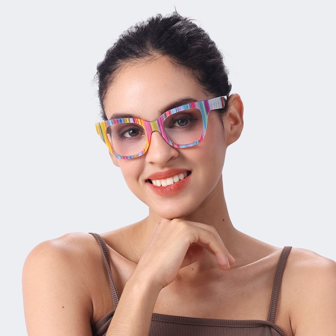 Nereyda Candy Color Eyeglasses Skittles | ZEELOOL UK5