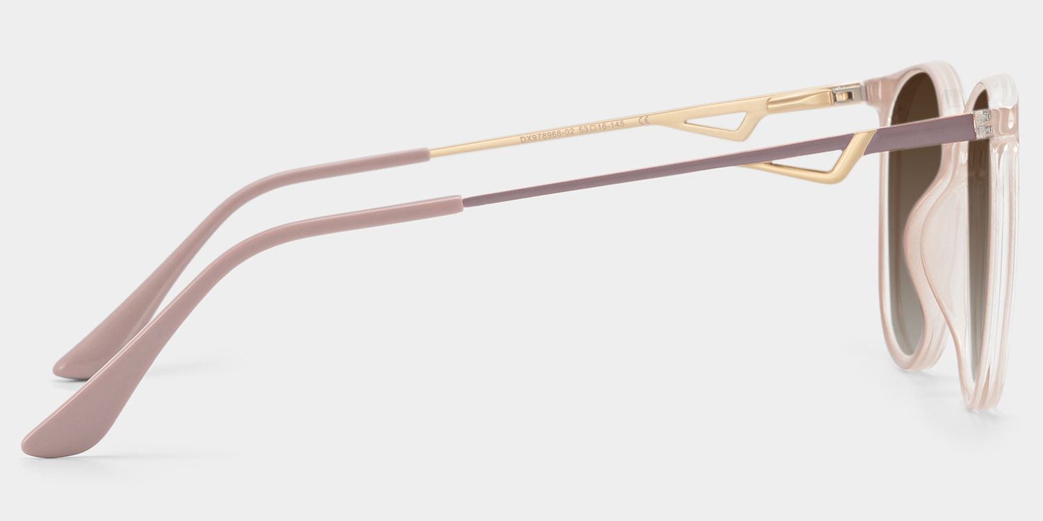 Chanty Pink Frame Sunglasses with Round Style | ZEELOOL UK3