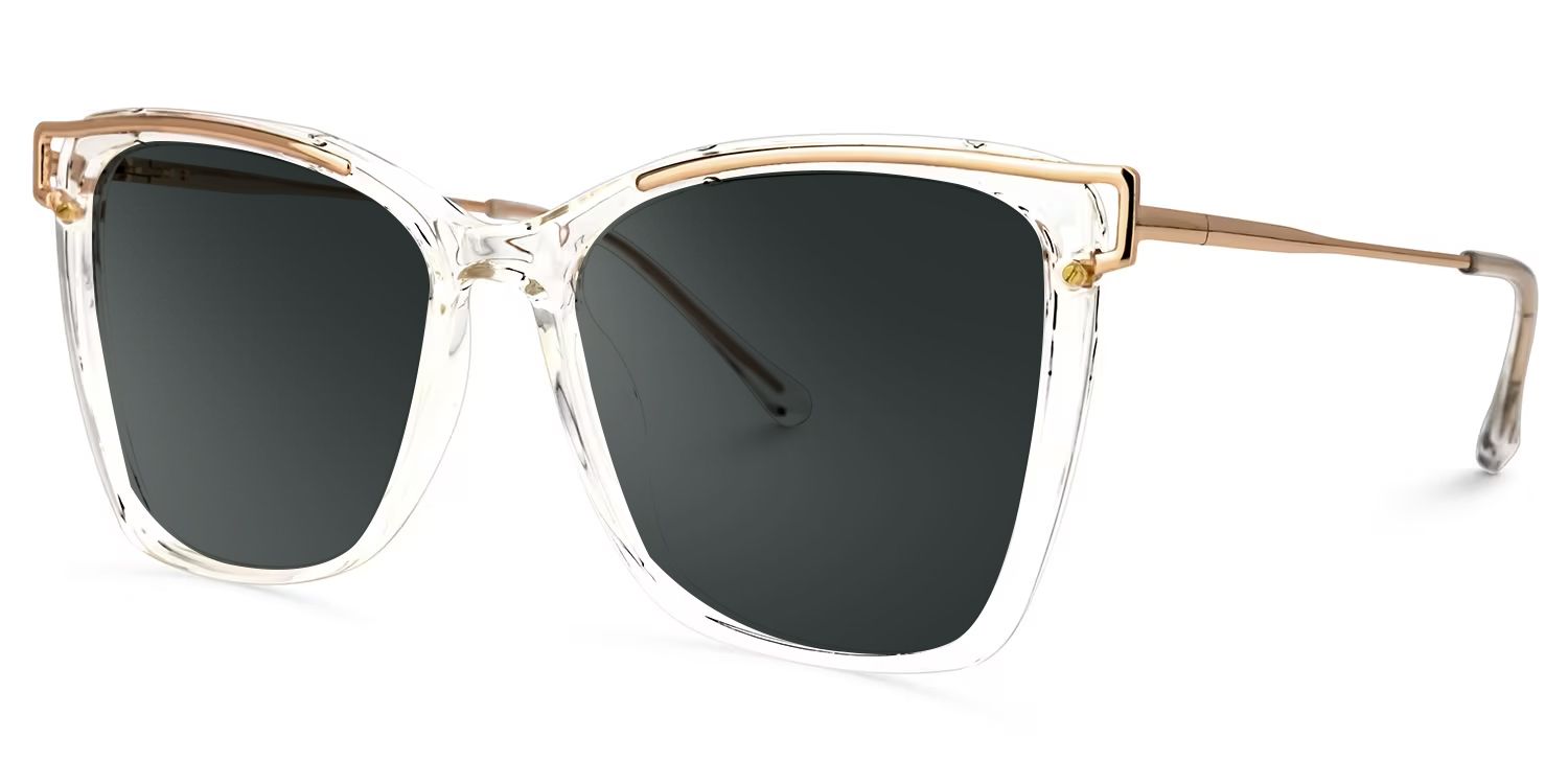 Krystle Square Clear Full Rim Sunglasses | ZEELOOL UK1