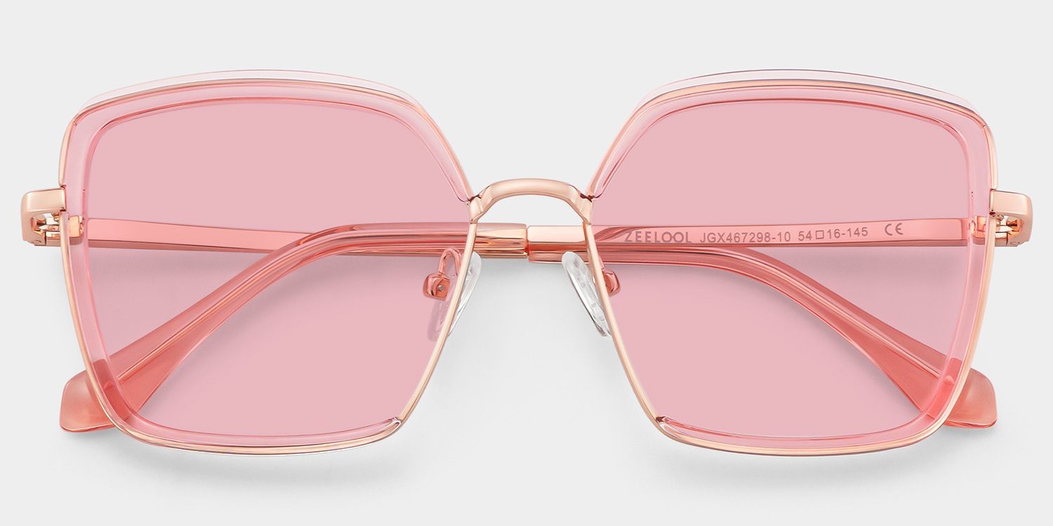 Cordaro Square Sunglasses with Mixed Pink Frames | ZEELOOL CA1