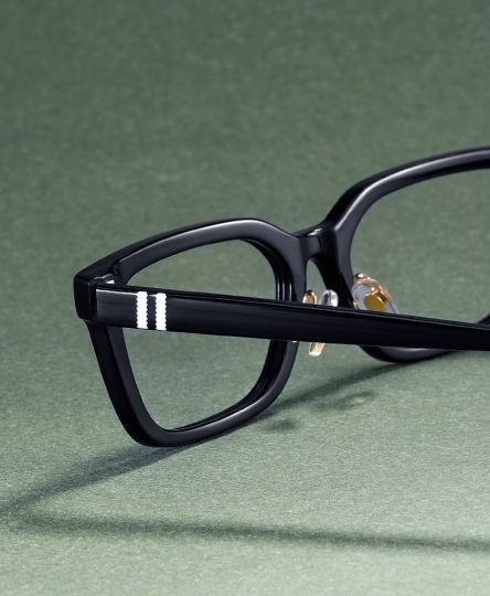 Remy Black Rectangle Glasses | Screen‑Ready Athleisure1