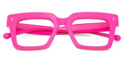 Gilberto Bright Pink Square Glasses2