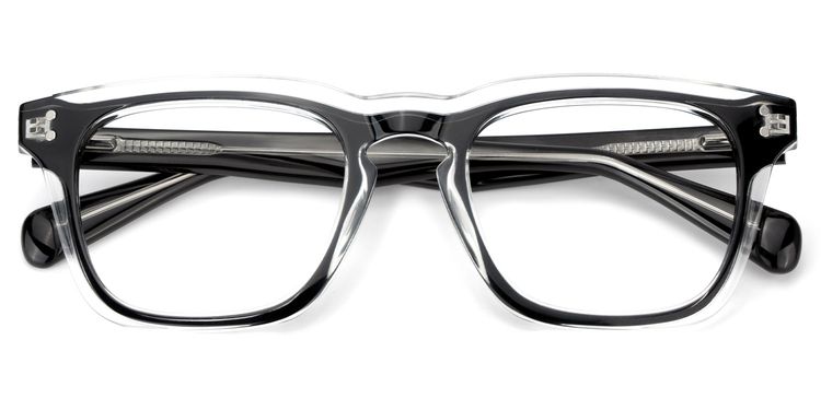 Liam Black Clear Rectangle Glasses