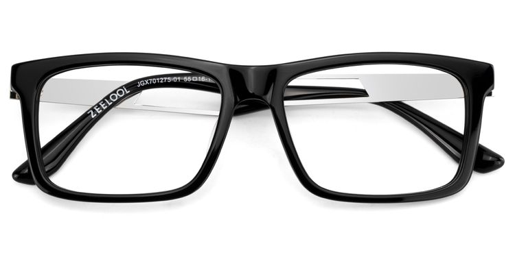 Osvaldo Black Rectangle Glasses