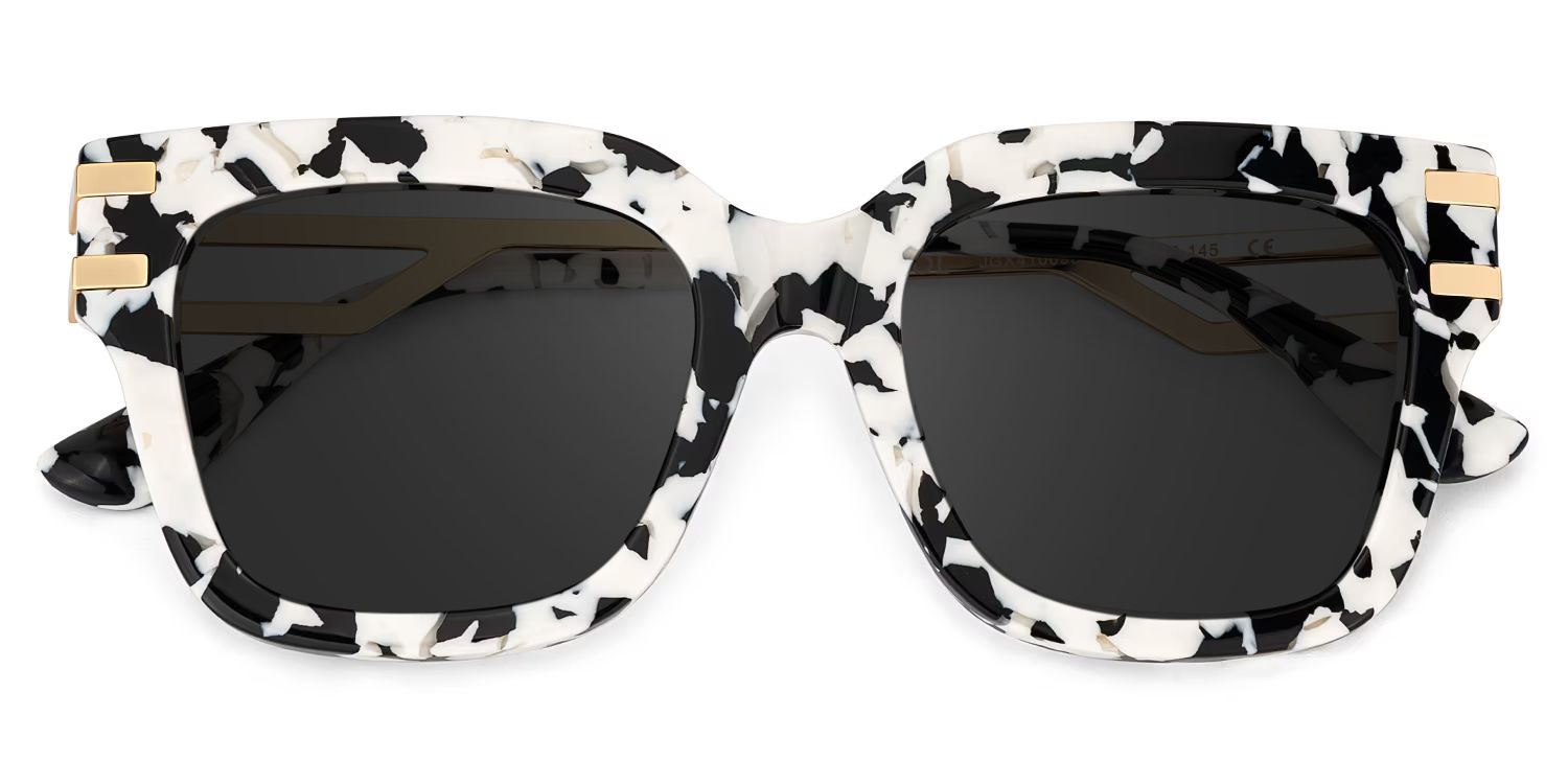 Lidia Cow Print Square Sunglasses to Frame Your Face | ZEELOOL UK1