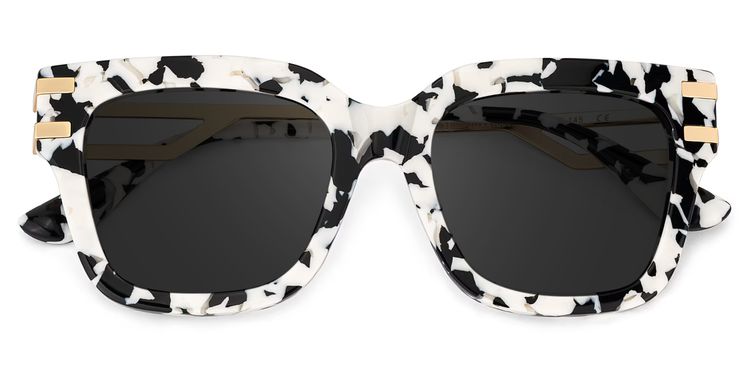 Lidia Cow Print Square Sunglasses