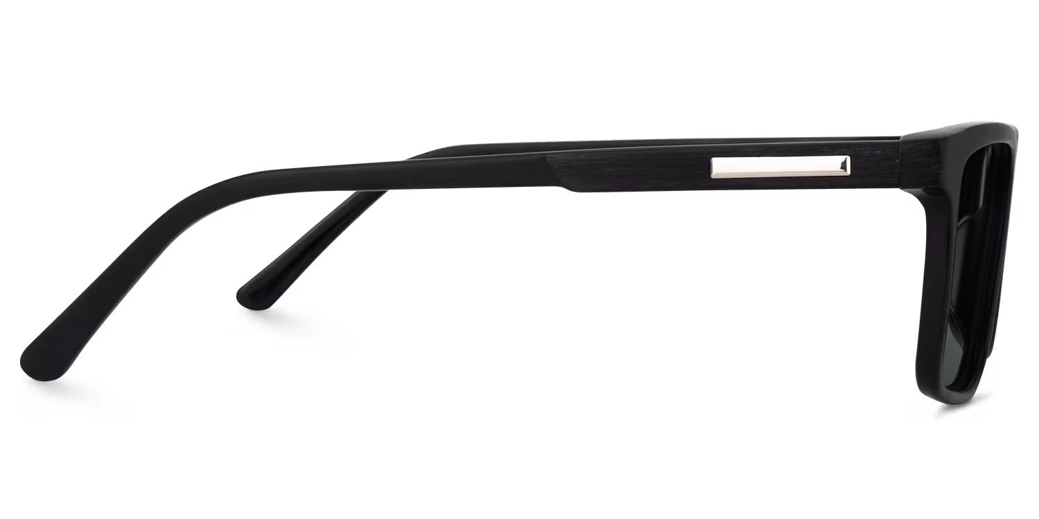 Daniel Rectangle Black Sunglasses for Women & Men | ZEELOOL UK2