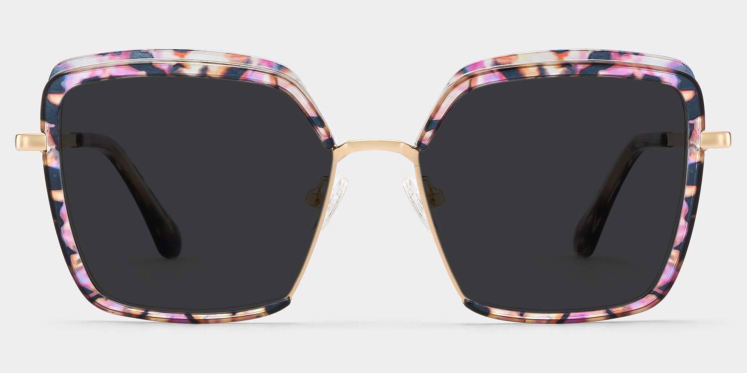 Cordaro Purple-Floral Square Polarized Sunglasses for Driving | ZEELOOL UK0