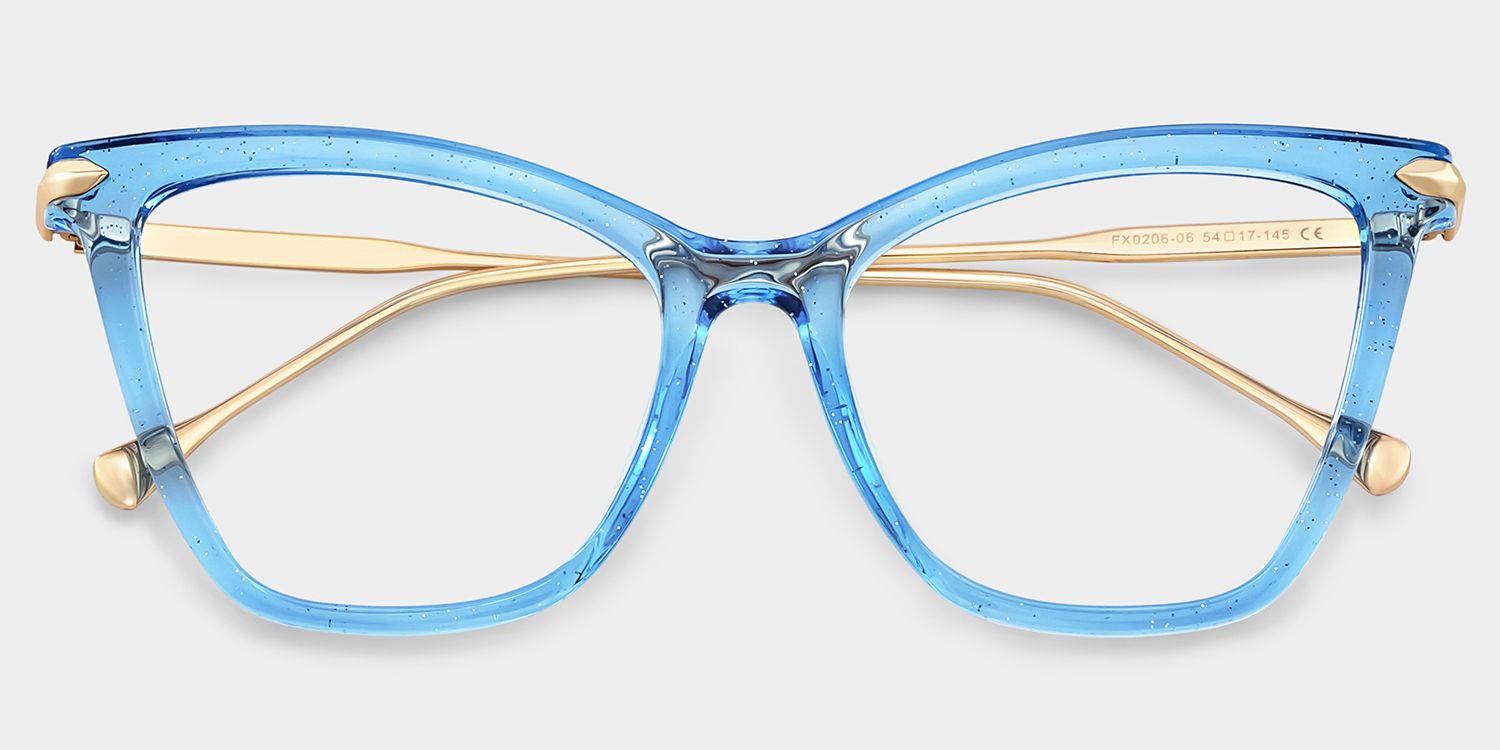 Hilary Butterfly Blue Glasses | Zeelool Glasses1
