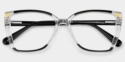 Shelia Black Clear Butterfly Glasses2