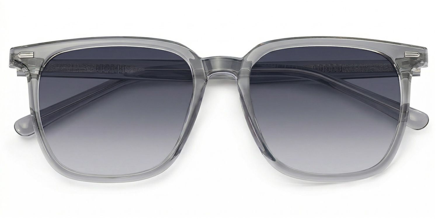 Eliza Grey Square Polarized Sunglasses for Driving | ZEELOOL UK1