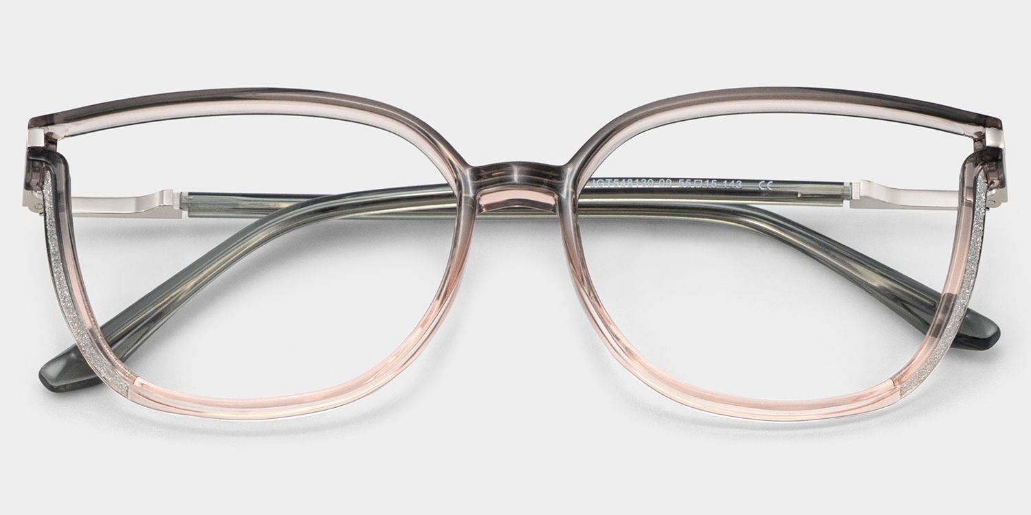 Rodz Square Gray-Pink Eyeglasses and Glasses Frames1