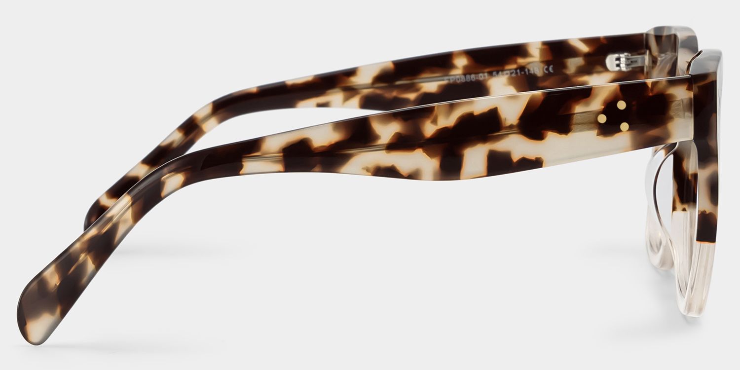 Rectangle Tandy Light Tortoise Frame Glasses | ZEELOOL UK3