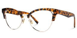Charlene Tortoise Browline Glasses2