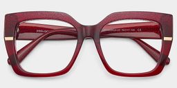 Mavis Red Square Glasses2